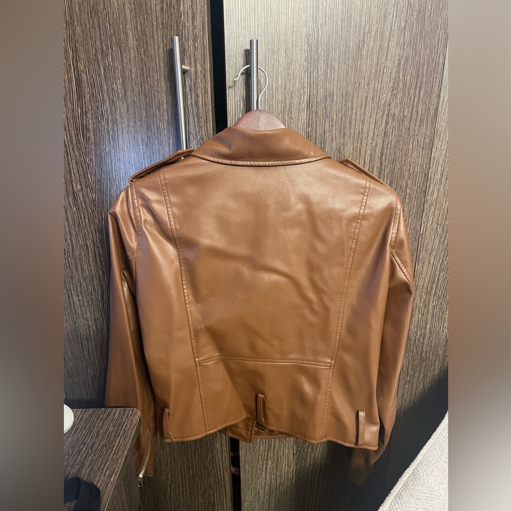 Zara Faux Leather Biker Jacket - image 3